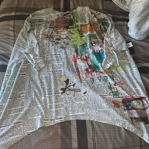 Inoah newspaper print shirt brand new 0 flaws
